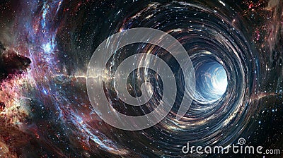 Data Unveiled: Exploring the Event Horizon. Generative AI Stock Photo