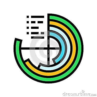 data visualization chart deep learning color icon vector illustration Cartoon Illustration