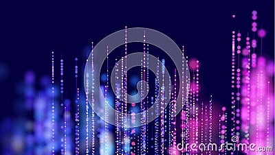 Data visualization. 3d futuristic abstract background. Future technology. Abstract geometric background. Futuristic wave Vector Illustration