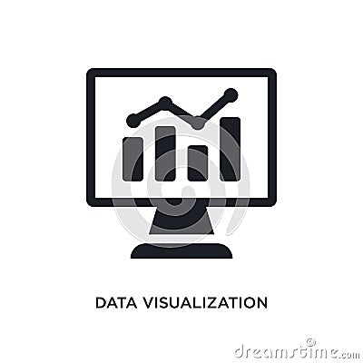 data visualization isolated icon. simple element illustration from technology concept icons. data visualization editable logo sign Vector Illustration