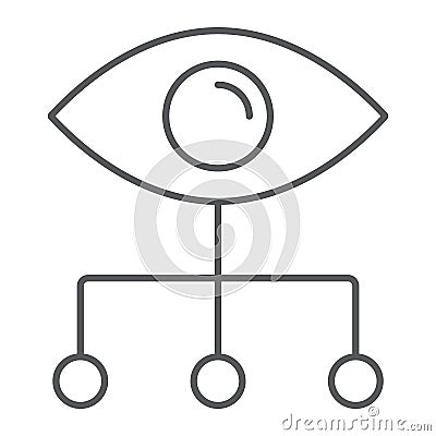 Data Visualization thin line icon, data analytics Vector Illustration