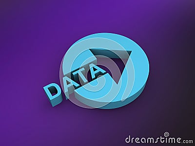 data word on purple Stock Photo