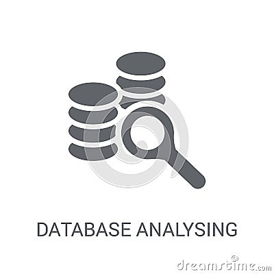 Database Analysing icon. Trendy Database Analysing logo concept Vector Illustration