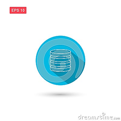 Database backup icon vector design isolated 2 Vector Illustration
