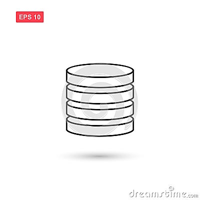 Database backup icon vector design isolated 5 Vector Illustration