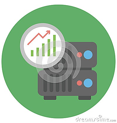 Database chart, server, Isolated Vector icon that can be easily modified or edit Vector Illustration