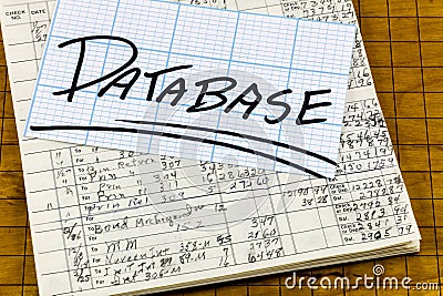 Database computer internet technology financial information business storage management Stock Photo