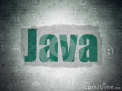 Database concept: Java on Digital Data Paper background Stock Photo