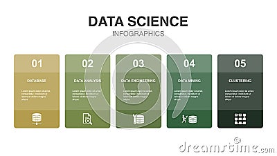 Database, Data Analysis, Data Vector Illustration