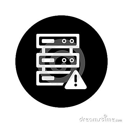 Database, error, alert icon. Rounded vector design Vector Illustration