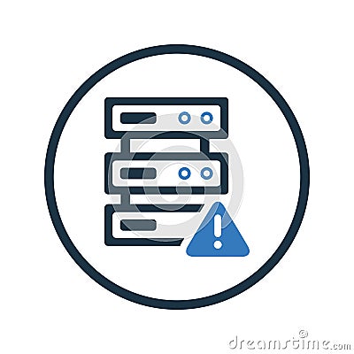 Database, error, alert icon. Simple editable vector graphics Vector Illustration