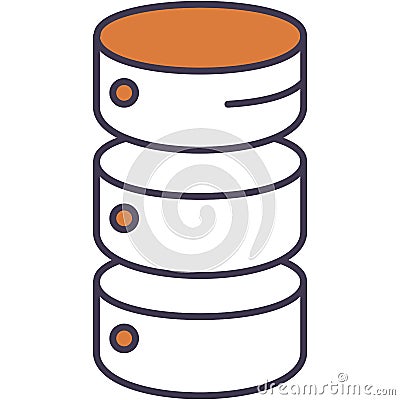 Database icon data server base vector cylinder Vector Illustration