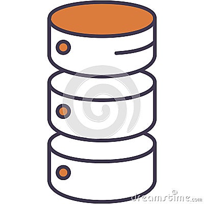 Database icon data server base vector cylinder Stock Photo