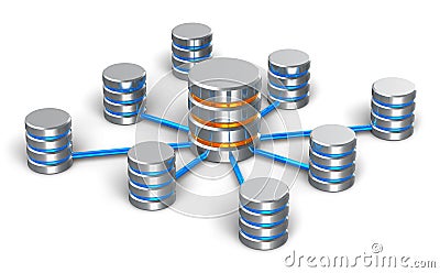 Database and networking concept Stock Photo