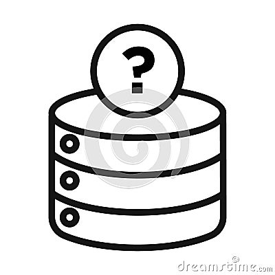 Database query icon mark in filled style Vector Illustration