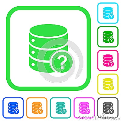 Database query vivid colored flat icons Stock Photo