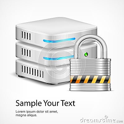 Database security concept Vector Illustration