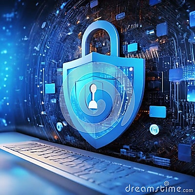 Database security protection of computer data leaking of documents Stock Photo