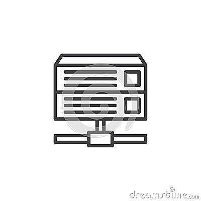 Database server line icon Vector Illustration