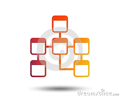 Database sign icon. Relational database schema. Vector Illustration