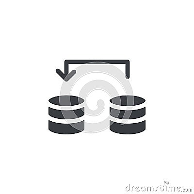 Database transfer files icon simple vector symbol Vector Illustration