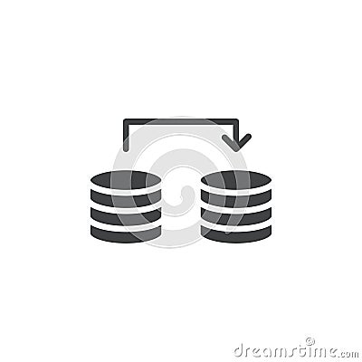 Database transfer files icon simple vector symbol Vector Illustration