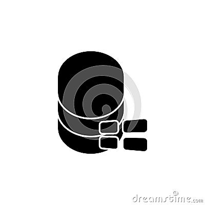 Database windows icon. One of simple collection icons for websites, web design, mobile app Vector Illustration