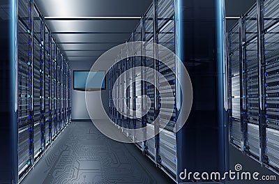 Datacenter Alley Stock Photo