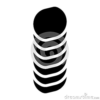 Datacenter, HDD, hard disk drive webhosting icon, symbol. Archive, recovery, mainframe tech, technology icon. Database, databank Vector Illustration
