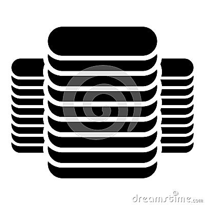 Datacenter, HDD, hard disk drive webhosting icon, symbol. Archive, recovery, mainframe tech, technology icon. Database, databank Vector Illustration