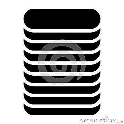 Datacenter, HDD, hard disk drive webhosting icon, symbol. Archive, recovery, mainframe tech, technology icon. Database, databank Vector Illustration