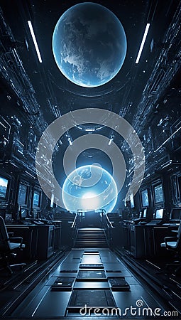 DataEclipse Odyssey: QuantumQuotient Beyond Limits. AI generate Stock Photo