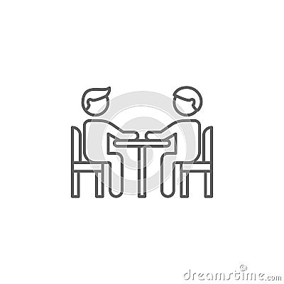 date friendship outline icon. Elements of friendship line icon. Signs, symbols and vectors can be used for web, logo, mobile app, Stock Photo
