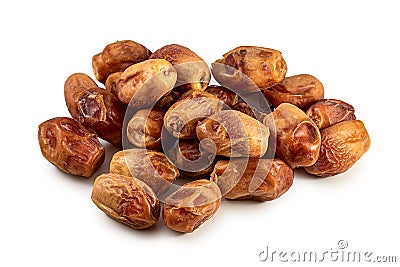 Date fruit isolated. Group of date fruit cutout. pile of date fruits Stock Photo