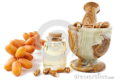 Date Seed Oil Stock Photo