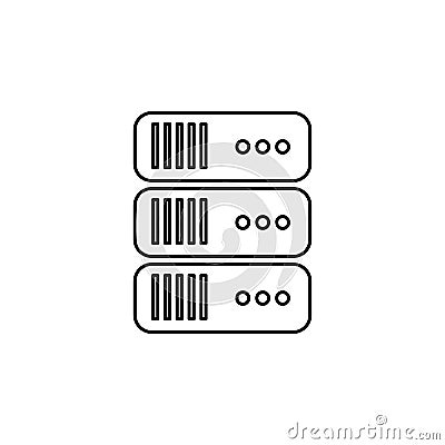 date server outline icon. Element of equipment icon for mobile concept and web apps. Thin line date server outline icon can be Stock Photo