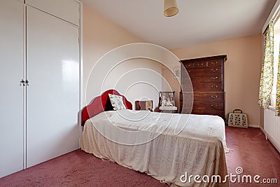 Old fashioned furnished bedroom Editorial Stock Photo