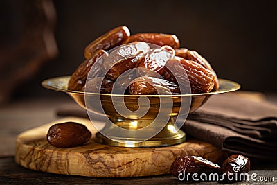 Dates fruits, healthy organic vegetarian food Stock Photo