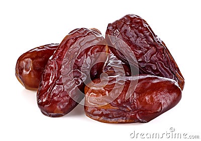 Dates Palm fruit isolated on white Stock Photo