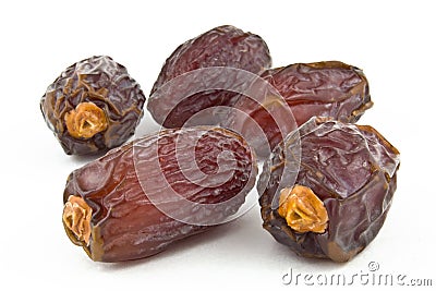 dates on white background Stock Photo