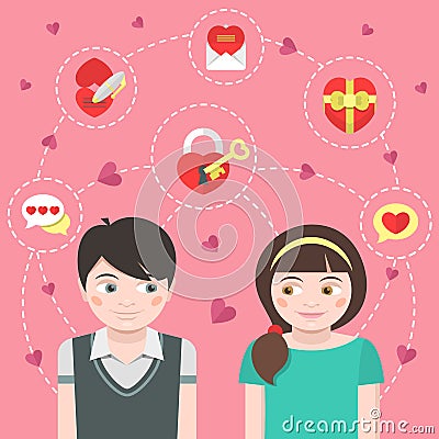 Dating Concept Vector Illustration