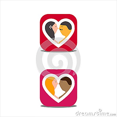 Dating icon vector Vector Illustration