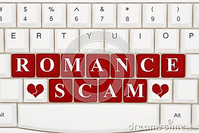 Dating scams on the internet Stock Photo