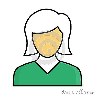 Daughter fill inside vector icon which can easily modify or edit Vector Illustration
