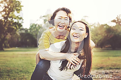 Daughter Mother Adorable Affection Casual Life Concept Stock Photo