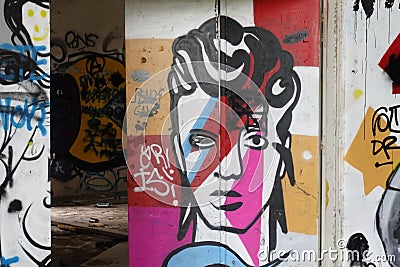 David bowie graffiti Editorial Stock Photo