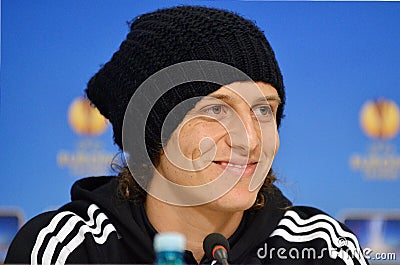 David Luiz of Chelsea Press Conference Editorial Stock Photo