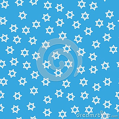 David star hanukkah seamless pattern Vector Illustration