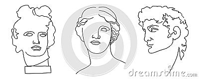 David, Venus de Milo, Apollo Vector Illustration