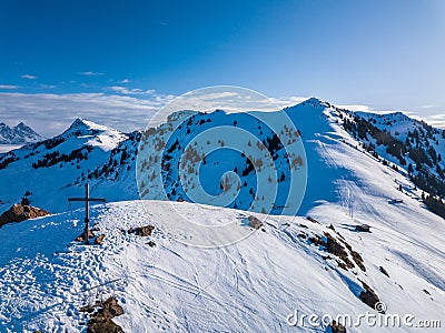 Winter in the austrian alps Stock Photo